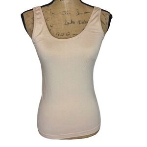 Carole Hochman Scoop Neck Shapewear Tank Top Nude Beige Slimming Size Medium